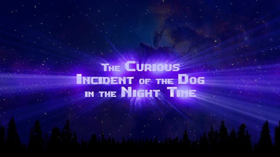 The Title Intro Animation of The Curious Incident of The Dog in The Night-Time Theatrical Video Play
